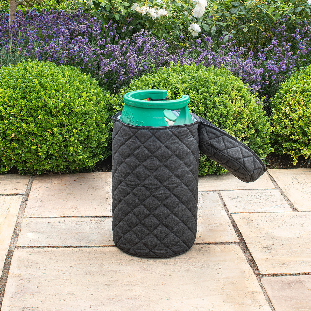 Maze Charcoal Black Fabric 10KG Gas Bottle Cover